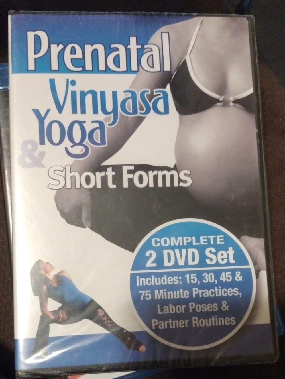 Prenatal Vinyasa Yoga & Short Forms DVD Set - Blue/White Dvd Set New Sealed